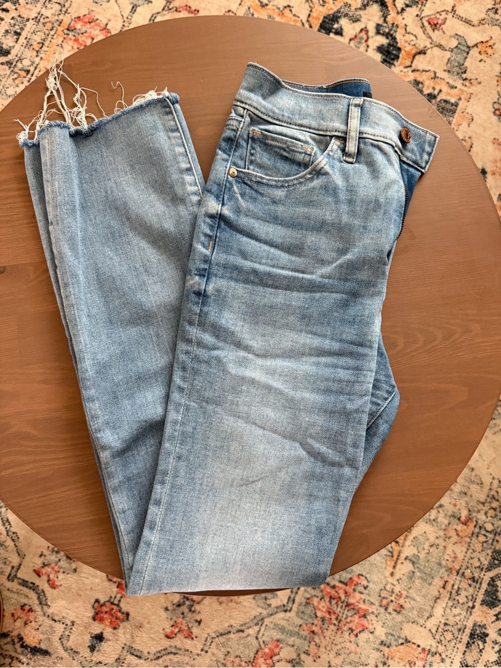 Express Light Wash Straight Leg Jeans